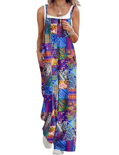 YESNO Women's Summer Boho Jumpsuits with Pockets