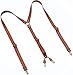 EURYNOME Genuine Leather Suspenders for Men and Women, Y Back Design Adjustable Braces with 4 Strong Metal Clips, Breathable Open Ring Back Design No Sweat, Groomsmen Gifts (Brown)