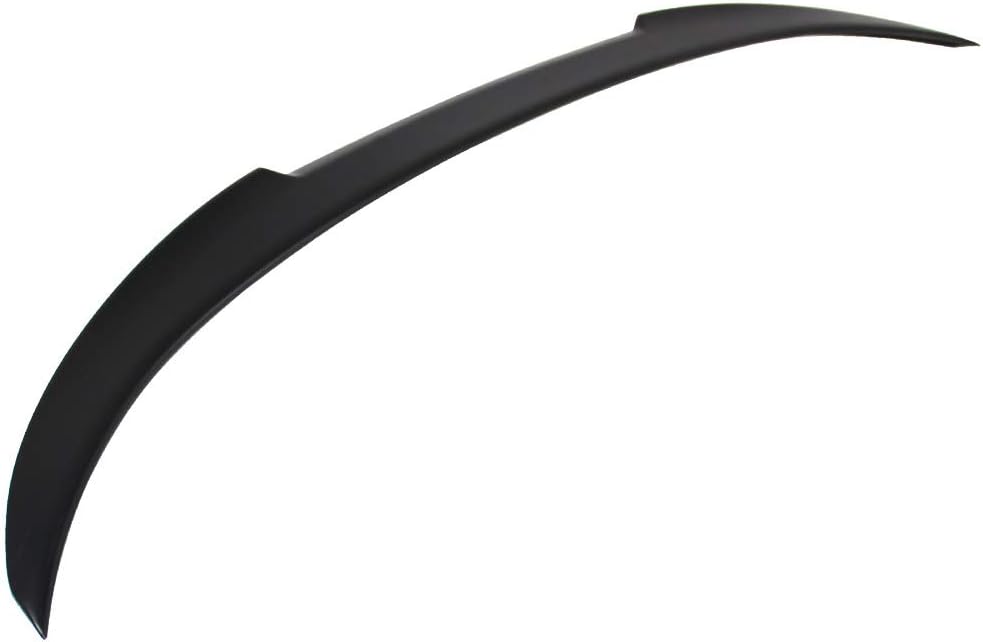IKON MOTORSPRTS, Trunk Spoiler Compatible with 2014-2020 BMW 4-Series F33/F83 M4 Convertible, Painted #475 Black Sapphire Metallic Rear Tail Deck Lid Boot Trim ABS Plastic Decor, 2015 2016 2017 2018
