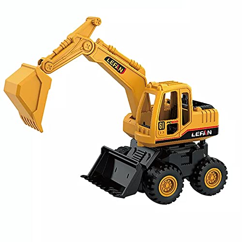 Image of Unbreakable Excavator Toy Bulldozer Construction Vehicles for 2 3 4 5 Year Kids Toy Trucks, Yellow