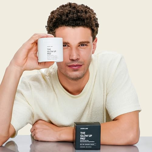 JAXON LANE Rice Toner Pads Korean Skin Care Daily Exfoliating Pads for Face: THE GLOW UP Centella AHA PHA Niacinamide Brightening Toner for Mens Skincare, Facial Cleansing, Acne Pores, Dark Spots & Skin Radiance