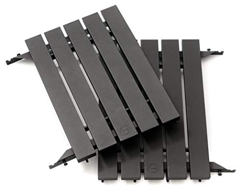 Kamado Joe Durable Aluminum Folding Side Shelves with Accessory Hooks, Pair of 2, Fits Classic Joe 18-inch Charcoal Grill and Smokers in Black, Model KJ-ALUMN by Kamado Joe - Used condition - US$97.74