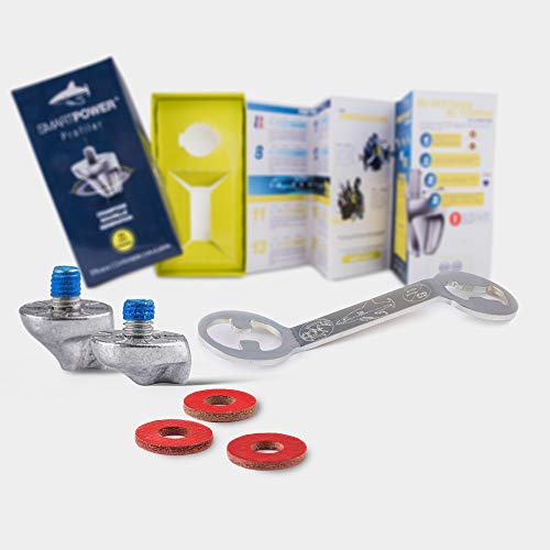 SMART POWER 12 Crampons Haute Performance de Football et Rugby Aluminium 8/11 mm. sauf pour Chaussures Predator Malice Ace Nemeziz Kakari Light A Visser sur Votre Chaussure Favorite ! Cover