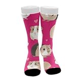 CWECVWE Boy's Classic Polyester Socks Moisture Wicking Sport Running Socks Love Heart Guinea Pig Pet