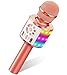 MicQutr Kinder Karaoke Mikrofon | Bluetooth & Kabellos | Autotune & Stimmenverzerrer & Lichter | Spielzeug Für Mädchen ab 3 Jahren