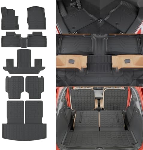 Rongtaod Floor Mats Set for 2020-2027 Ford Explorer 6 Seats Accessories