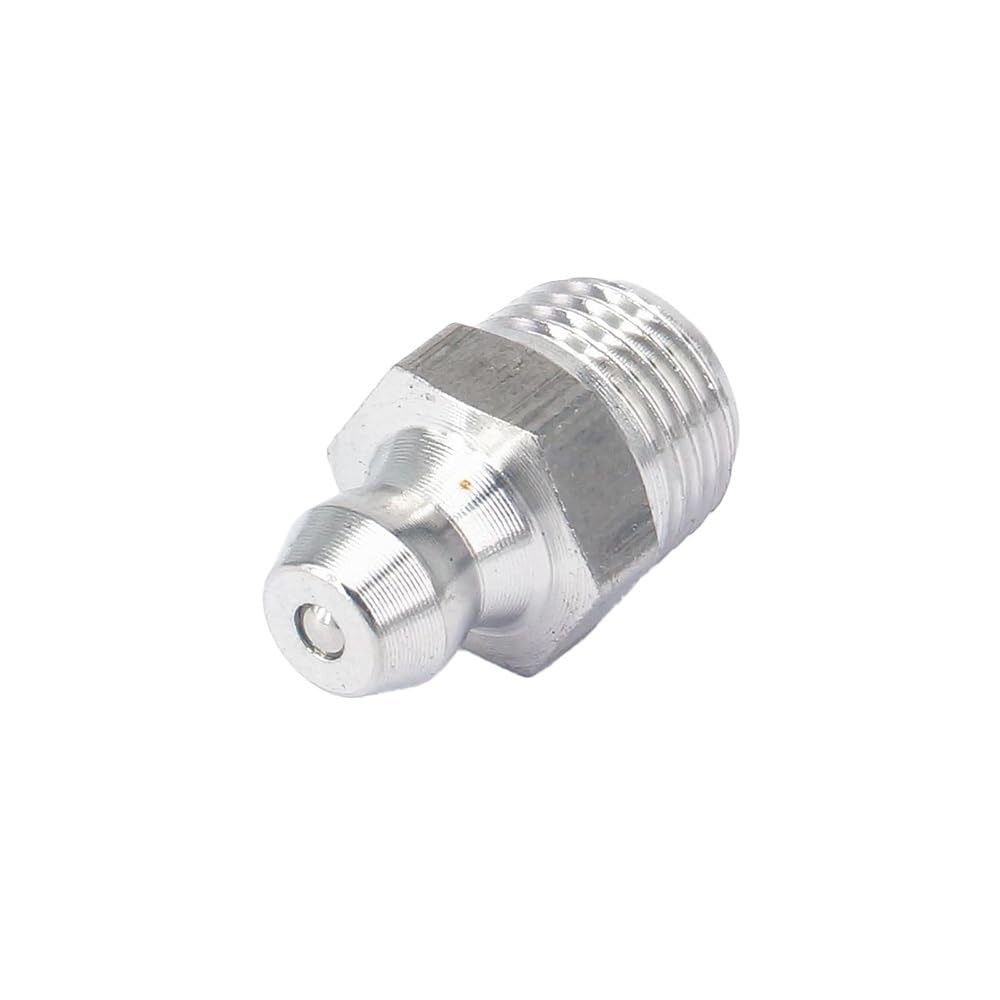 Engrasador BSPT 1/8 evita fugas de grasa con boquilla recta de acero inoxidable 304 en roscas gastadas