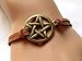 Supernatural Inspired Bracelet,retro Bronze Pentagram Pendant,brown Rope Bracelet