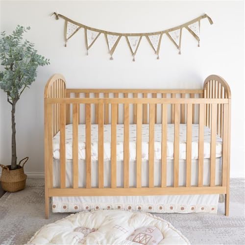 Image of Crane Baby Charlie Farmhouse Goose Crib Fitted Sheet, 100% Cotton Baby Bed Sheets, Farm Nursery Decor, Crib Sheets for Boys and Girls, Baby Registry Gift, Goose Nursery Decor
