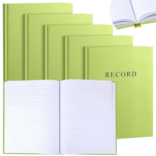 ForraFun 5 Pack Green Military Log Book 8” x 10.5” 150 Pages Green Record Tactical Memorandum Log Book Notebook for Record Keeping Supply Chain Inventory Training Maintenance and Field Operations