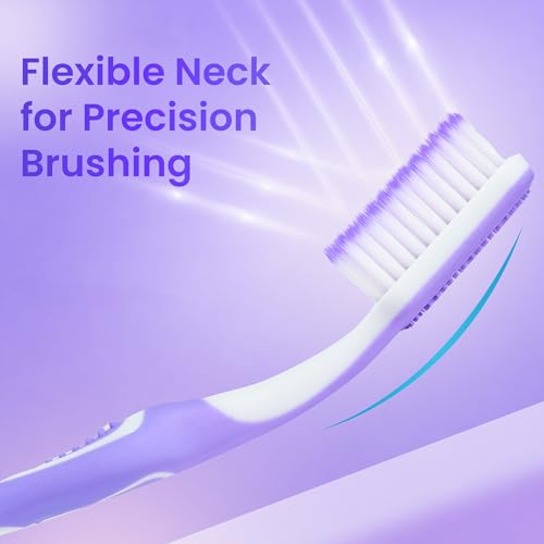 Image of Enshine Advance Clean+ Soft Toothbrush for Adults - Pack of 5 | Ultra Soft Tapered PBT Bristles | Tooth Brush Set with Non-Slip Grip | Manual Toothbrushes for Sensitive Gums & Enamel | Multi-Color