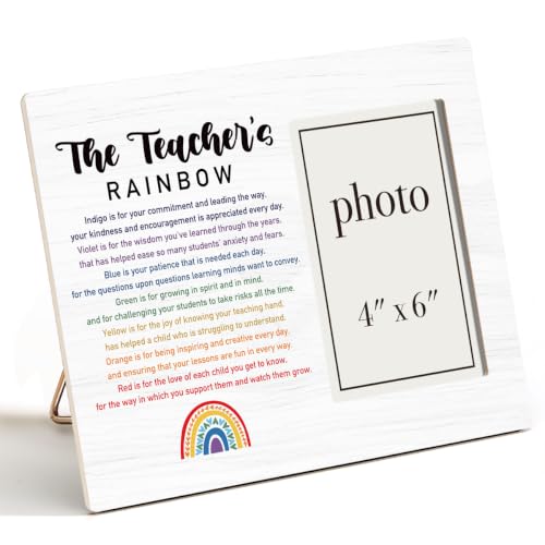 Teacher Appreciation Picture Frame, 4 x 6 in Photo, Thank You Teacher Gifts