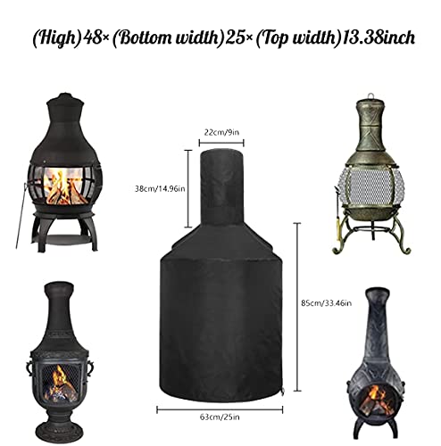 Qees Outdoor Patio Chiminea Cover,Chimney Fire Pit Heater Cover,Chiminea Accessories Outdoor Patio Chiminea Covers,Chiminea Cover Outdoor Waterproof,Durable Chiminea Fire Pit Cover #TOP1