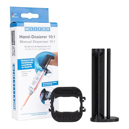 WEICON Dosatore manuale, aiuto dosatore per adesivi WEICON Easy-Mix, preciso e affidabile, ideale per colla 2K in cartucce doppie da 45 ml e 50 ml