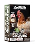 Dried Mealworms for Chickens, High Protein Chicken Treats for Laying Hens, Also Great Feed for Reptiles, Frogs, Birds, Tropical Fish, Hamsters, Hedgehogs [2lb mealworms for Chickens Bulk Cheap]