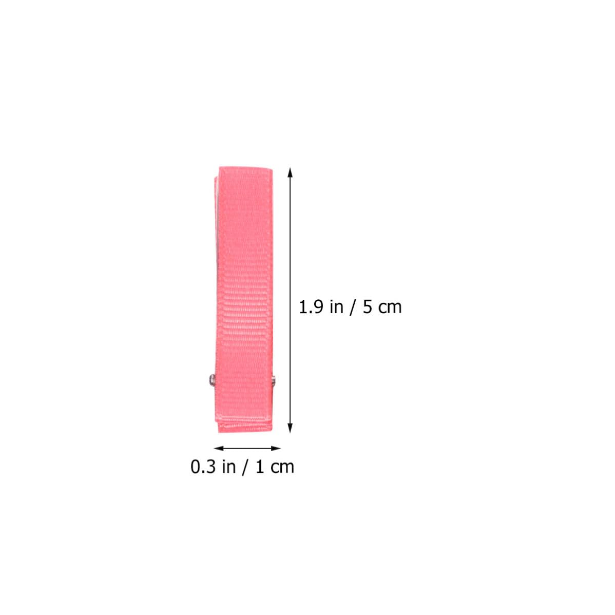 20pcs Colorful Cloth Hair Clips 5.0cm Double Fork Barrette for Female image 2