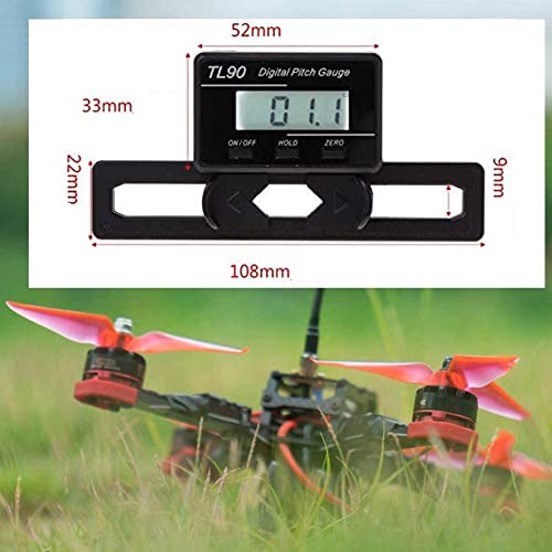 Tl90 Lcd Digital Pitch Gauge With Backlight Gyro Sensor For St250-800 Size Helicopter Airplane #TOP1
