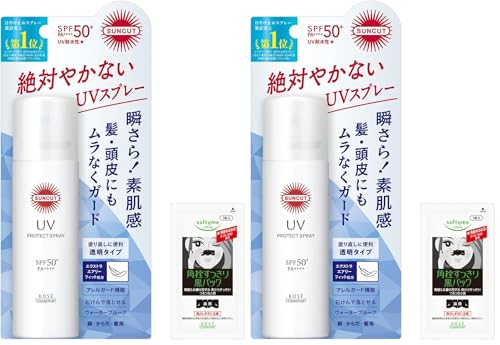 Suncut �T���J�b�g KOSE �v���e�N�g U�u �X�v���[ SPF50+ PA++++ 60g ���Ă��~�� ���܂��t�� (× 2)