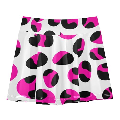 Athletic Shorts Girls Skorts Skirts with Shorts Floral Teen Cheer Leopard Print Pink Black White 3t2