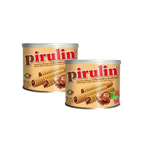 Pirulin Wafer Filled with Hazelnut and Chocolate (2 Pack/300 gr) Pirulin Venezolano Pirulin Barquilla Rellena de Avellanas y Chocolate (2 Paquetes/300 gr) The Honest Price Store. Hecho En Venezuela.