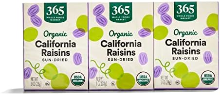 365 by Whole Foods Market, Organic Raisins 6 Count, 1 Ounce
