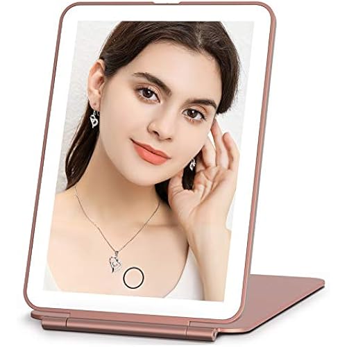 FUNTOUCH Rechargeable Travel Makeup Mirror with 72 Led Lights