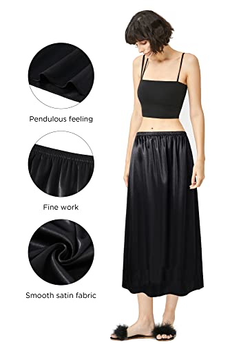 Coucoland Half Slips for Under Dresses - Black Womens Underskirt Half Slip Women Under Dress Shirt Skirt Extender2
