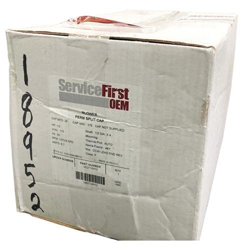 MOT18952 Replaces MOT16952 MOT-16952 1/2 HP, 115V, 48 Frame, 1075 RPM, 4 Speed