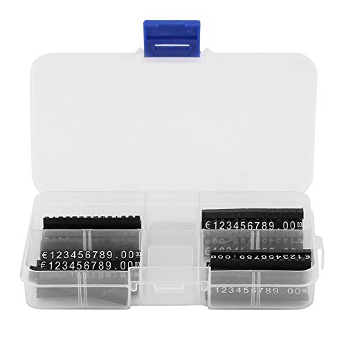 420PCS All In"""" Prix Prix Cube Kit Boutique Magasin Comptoir Prix de vente Affichage Noir Cube Blanc Lettre Étiquettes de prix numériques - Noir Cover