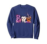 halloween dentista boo fantasma zucca denti pipistrelli denti felpa