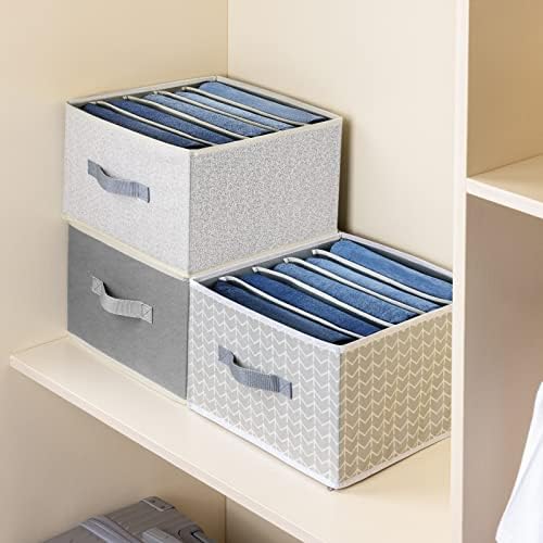 Homsorout Clothes Drawer Organisers, 2 Pack Wardrobe Storage Organiser Foldable Storage Boxes for shelves Fabric Drawer Divides for Clothes, Jeans, Shirts, Blanket, Home Storage