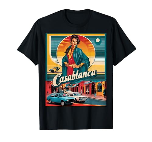 Casablanca Morocco Vintage 80s Style Retro T-Shirt