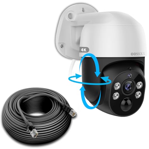 OOSSXX (Extend for POE NVR) PoE 4K PTZ Extend Camera 2-Way Audio 4K/8.0 Megapixel PTZ PoE Outdoor Home Security Camera System Wired Outdoor Video Surveillance IP Cameras