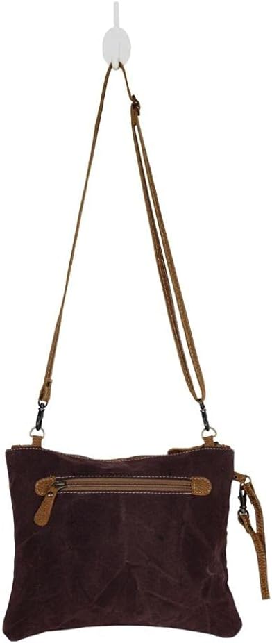 Myra Bag Floral Purses for Women - Genuine Leather and Canvas Floral Purse with Flower Print, Flower Handbags for Women - Image 5