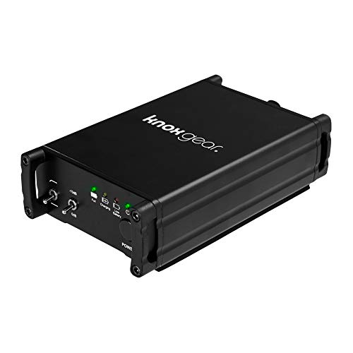 Knox Rechargeable Phantom Power Supply - Portable Battery with XLR Cable Input and Output for Condenser Microphone, Recording Microphone, Studio Microphone - Music, Audio and Podcast Equipment