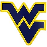 Fremont Die NCAA West Virginia Mountaineers Vinyl Team Logo Magnet, 12", Team Colors