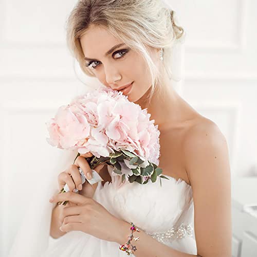 Jeteho 10 Pcs Snake Chain Bracelets For Jewelry Making Charm Bracelet Chains With Heart Lobster Clasp Extender Chain Stainless Steel Charm Bracelets For Women Diy Crafts Supplies (7.87 Inch, Silver) #TOP5