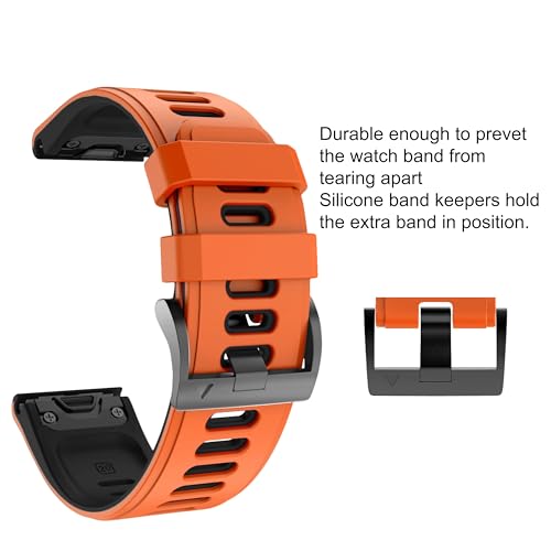Bracelet silicone libération rapide pour Garmin Fenix 6 étanche et souple