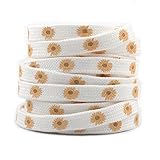 BGXW Thin Flat Leopard Cow Print Shoelaces Camouflage Shoe Laces Shoestring 1 Pair 47 Inch (sunflower)