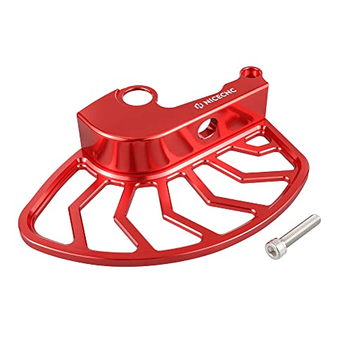Nicecnc Red Front Brake Disc Guard Compatible With Beta Rr 2T 125/200/250/300 Racing 2022, Rr 4T 390/430/480 Racing 22, Rr 2T 250/300/350/390/430 Race 21, Rr 2T 390/430/480 Racing 20, See Fitment #TOP15