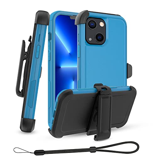 Unitedtime For Iphone 13 Magnetic Case With Belt-Clip Holster Compatible With Magsafe, Rugged Shockproof Military Protective Phone Cover Heavy Duty (Navy Blue) #TOP2