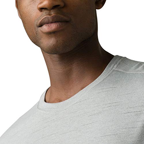 Prana Men's Standard Prospect Heights Crew, Grey, Large #TOP1