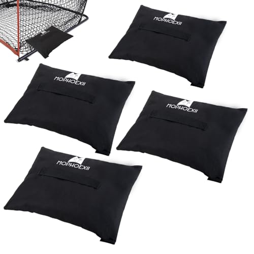 MOPHOEXII Sports Net Sandbags,All Sport Sandbags for Baseball Nets, Soccer Goals, Golf Nets, Football Nets, Hockey Nets,Weighted Anchor Bags-Black 4 Pack by MOPHOEXII - Used condition - US$17.53