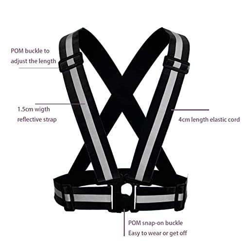 Cezmkio Colete refletivo de segurança 2 peças - colete de alta visibilidade alças ajustáveis para co