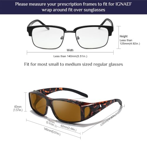 Image of IGnaef Polarized Fit Over Sunglasses for Men UV Protection, Wrap Around Shades for Fishing Driving