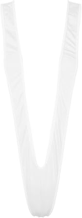 dPois Womens Sling Shot Bikinis Deep V Neck Extreme Micro G String Thong Monokini High Cut Swimsuit