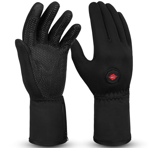 Dr.Warm Heated Gloves for Men Women, Electric Heated Gloves with Touchscreen Fingers, Rechargeable Battery Thermal Thin Hand Warmer for Running Driving Arthritis Hand/Large by Dr.Warm - Used condition - US$28.70