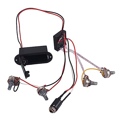 BESPORTBLE 2 Band Equalizer Eq Preamp Circuit for Bass Guitar Pickup Pickup Gu50 Bass Wiring Harness