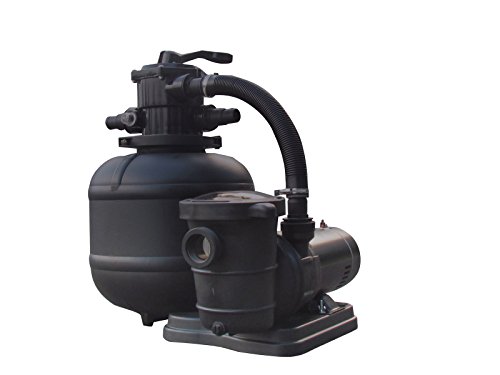 FlowXtreme NE4499 Pro 2 19-in 150lb Sand Filter System 2SP Pump for AG Pools, 5280-2400 GPH/1HP, Black
