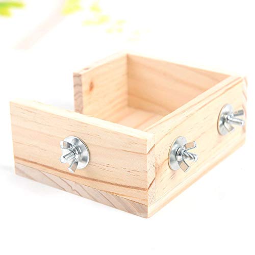 JICHUIO Colgando Juguete de Madera Natural de la Rata, hámster Loro Soporte Jaula de hámster de Juguete Soporte del Marco Junta de Aves Perca Branch